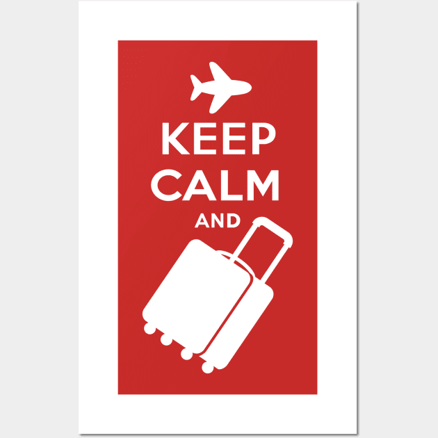 Keep Calm and Carry on Luggage Wall Art by cartogram